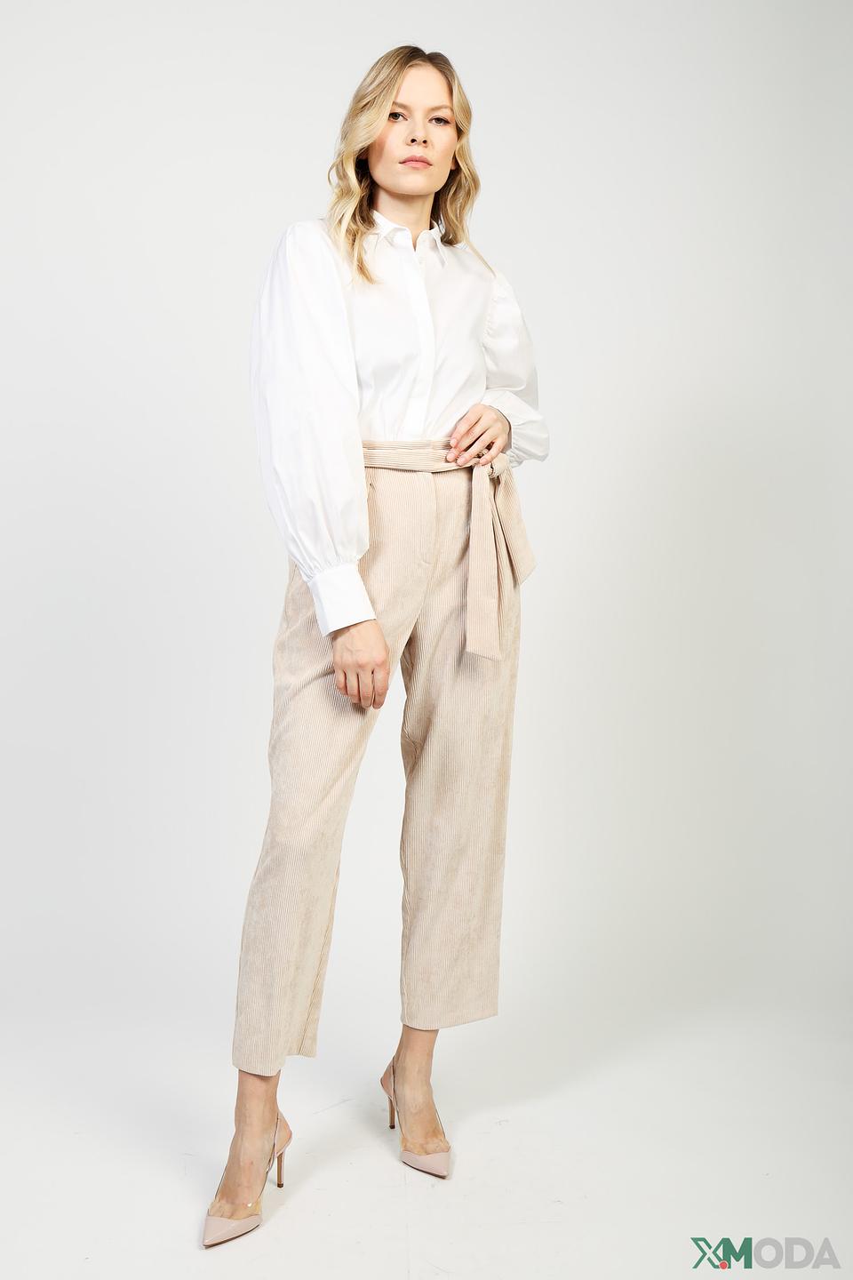 Брюки i Blues жен. с поясом бежевые