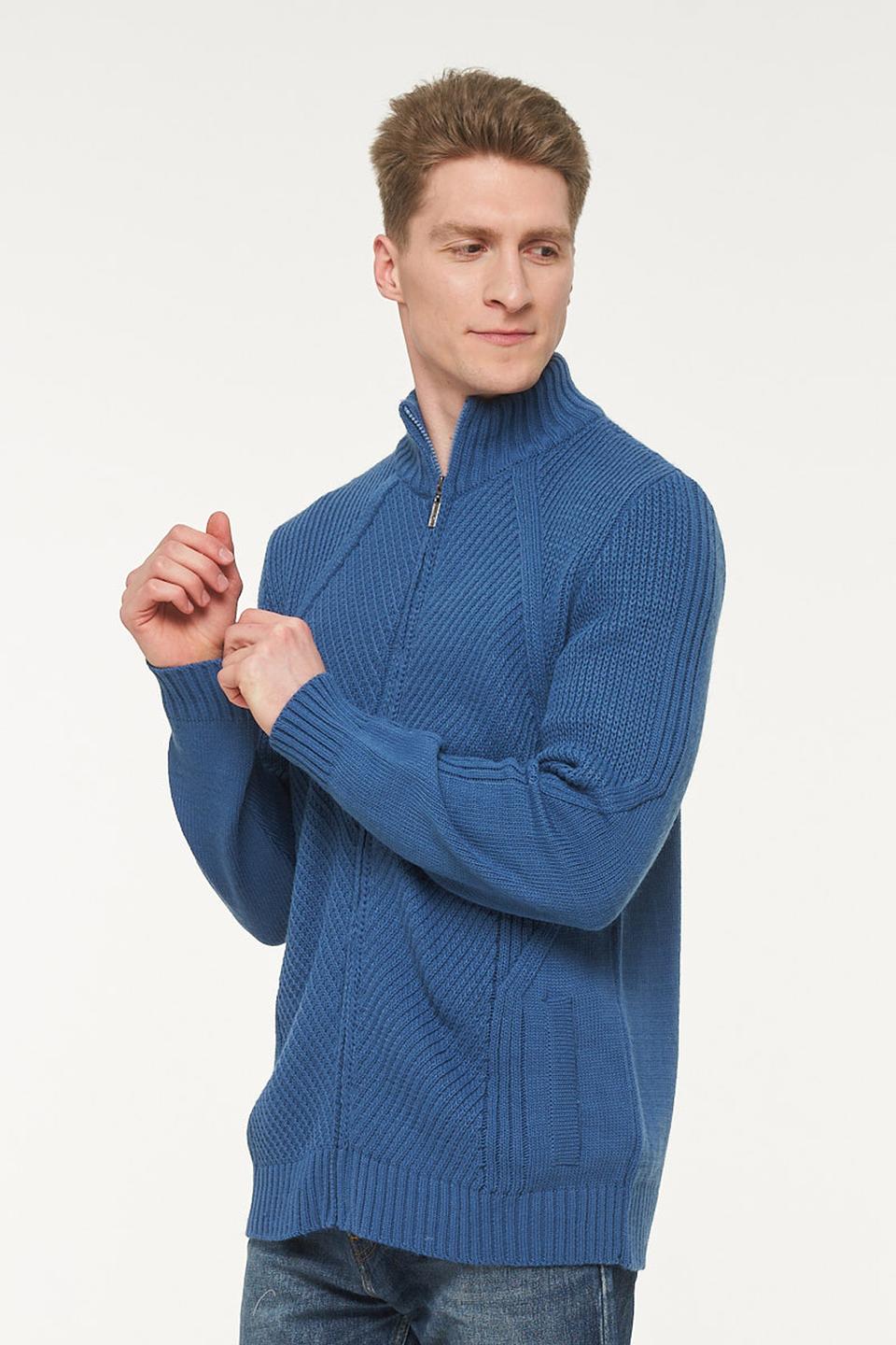 Кардиган VAY мужской синий с косами