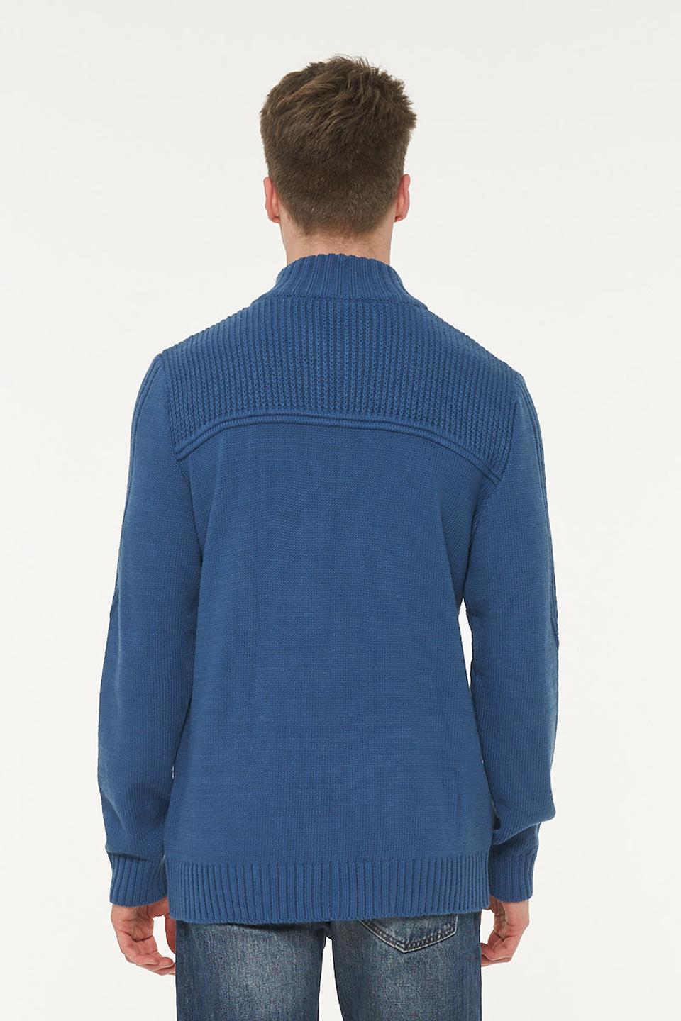 Кардиган VAY мужской синий с косами