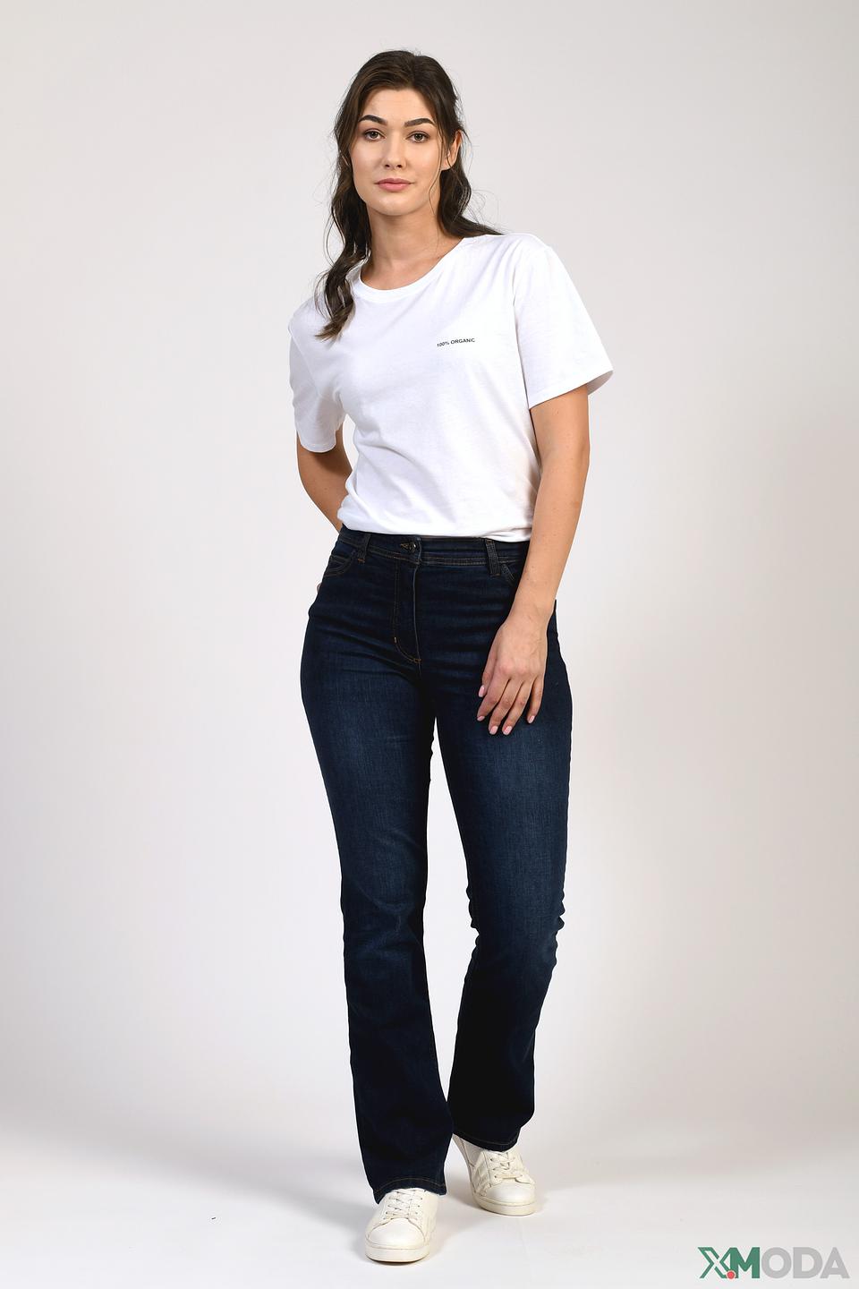 Джинсы Olsen темно-синие с высокой посадкой