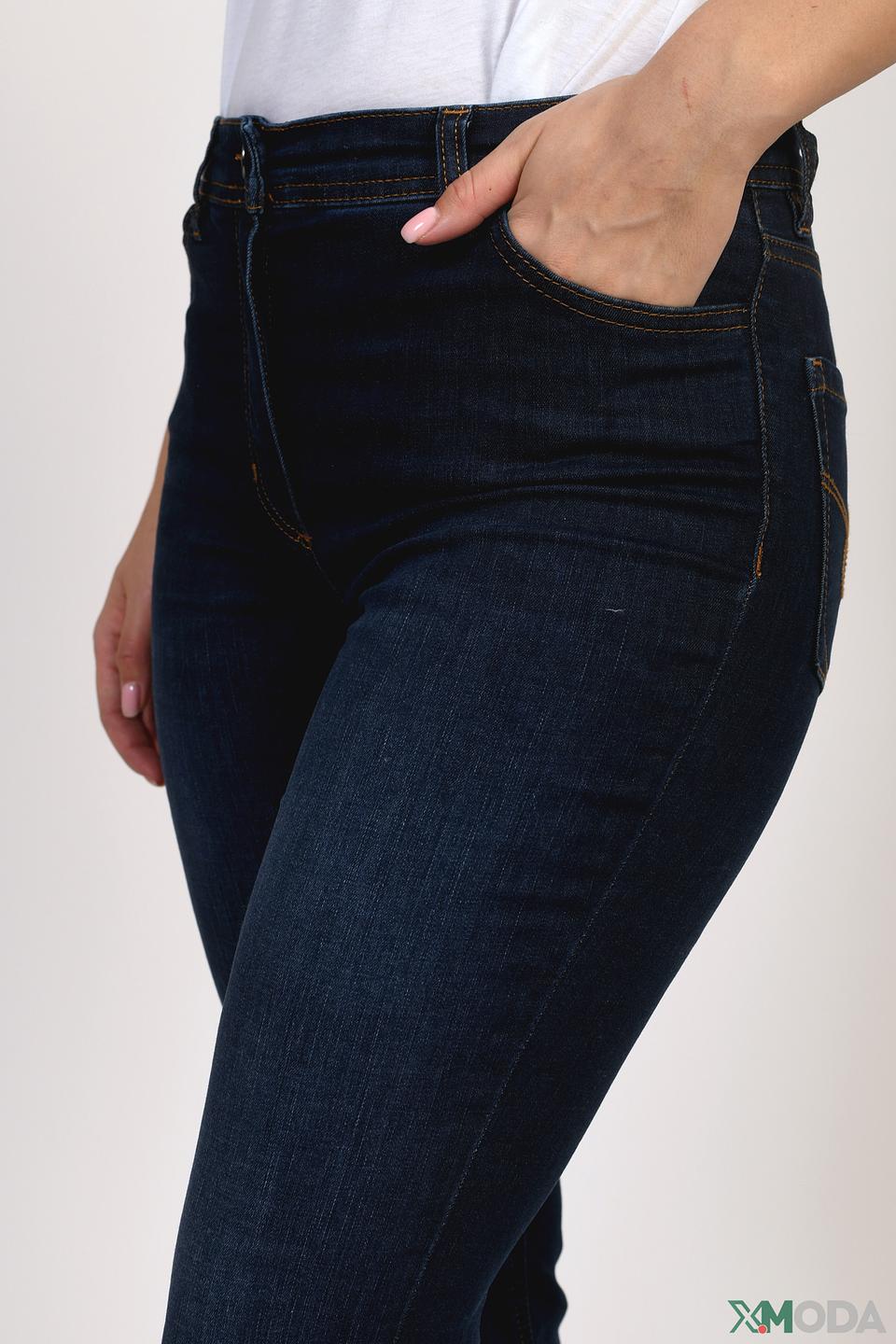 Джинсы Olsen темно-синие с высокой посадкой