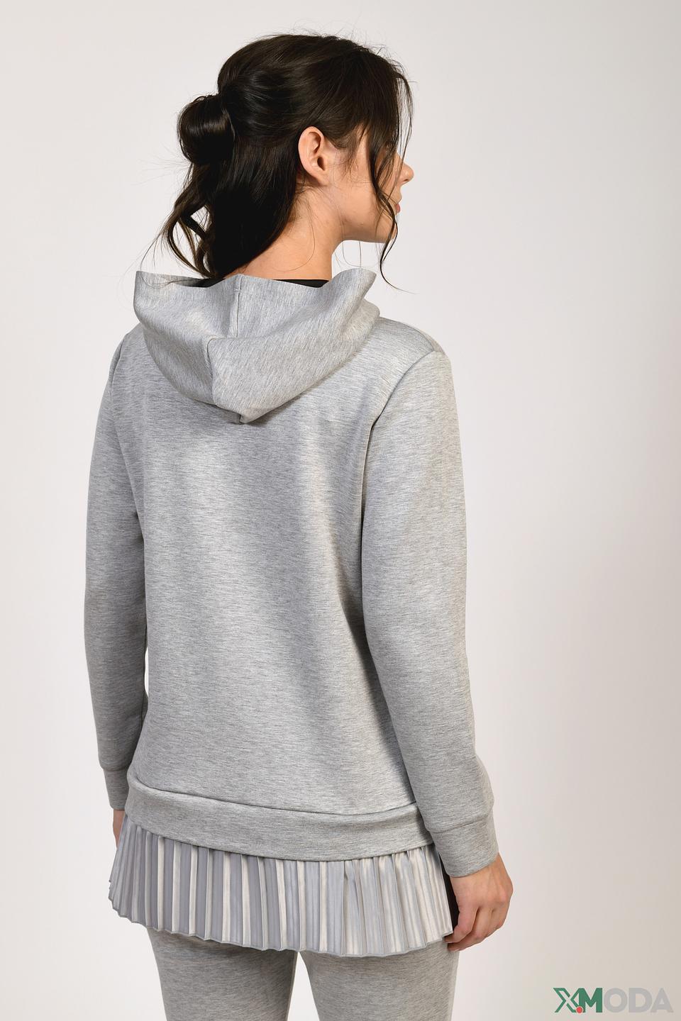 Джемпер Apart с плиссировкой серый