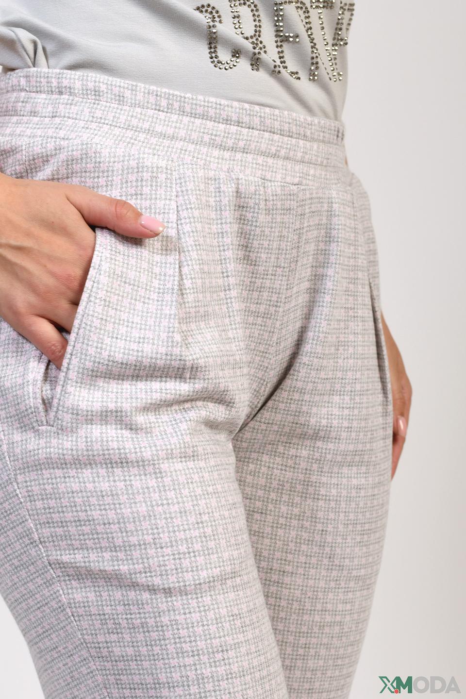 Брюки Lisa Campione в клетку серые