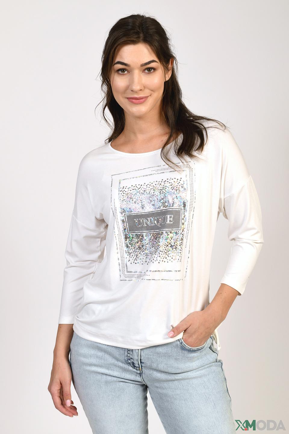 Блуза Bianca с принтом Unique