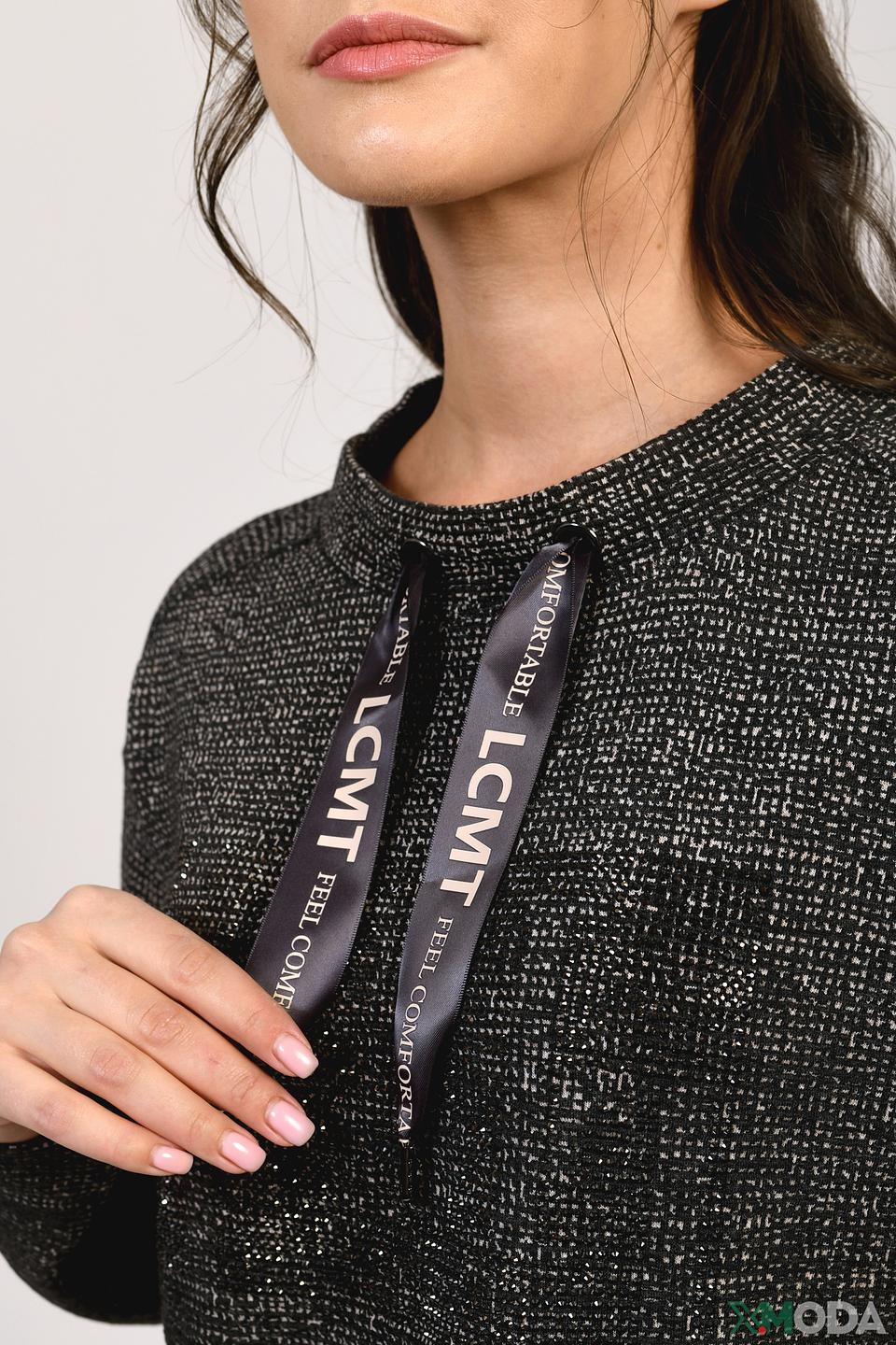 Пуловер Lecomte с логотипом чёрный