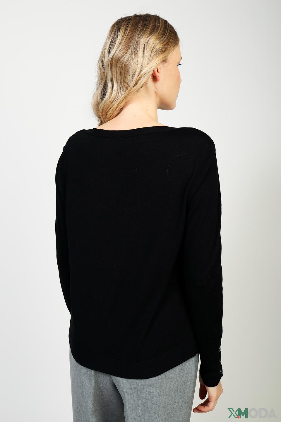 Пуловер Marc Cain чёрный с декором