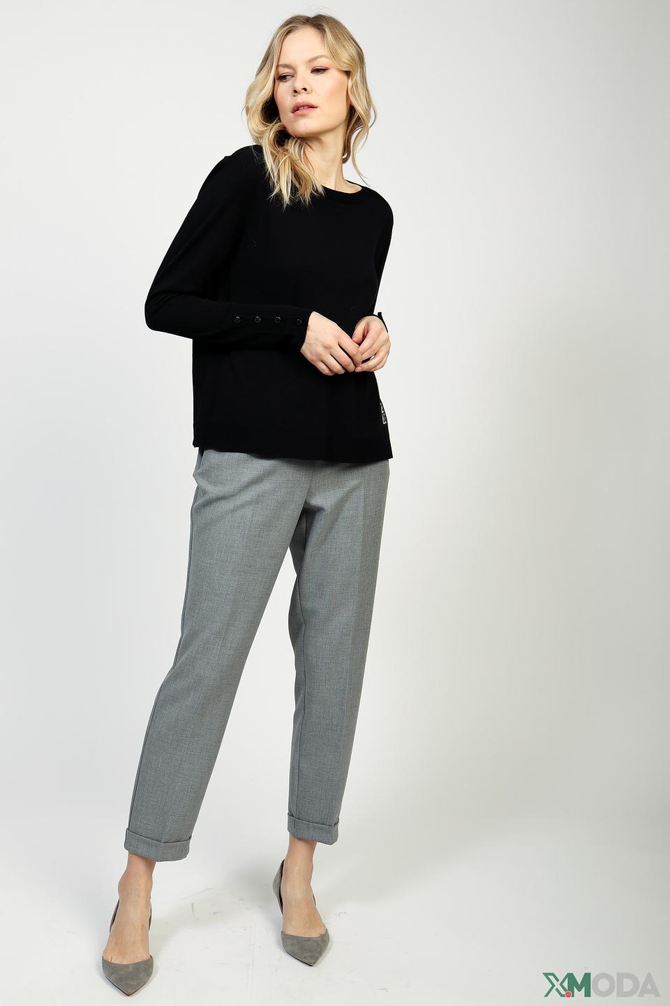 Пуловер Marc Cain чёрный с декором