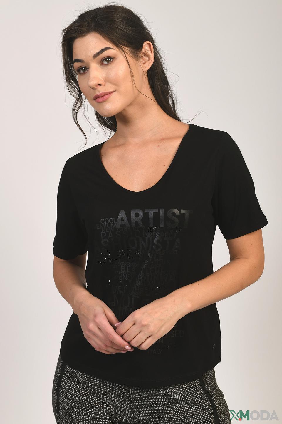 Футболка Monari с принтом чёрная