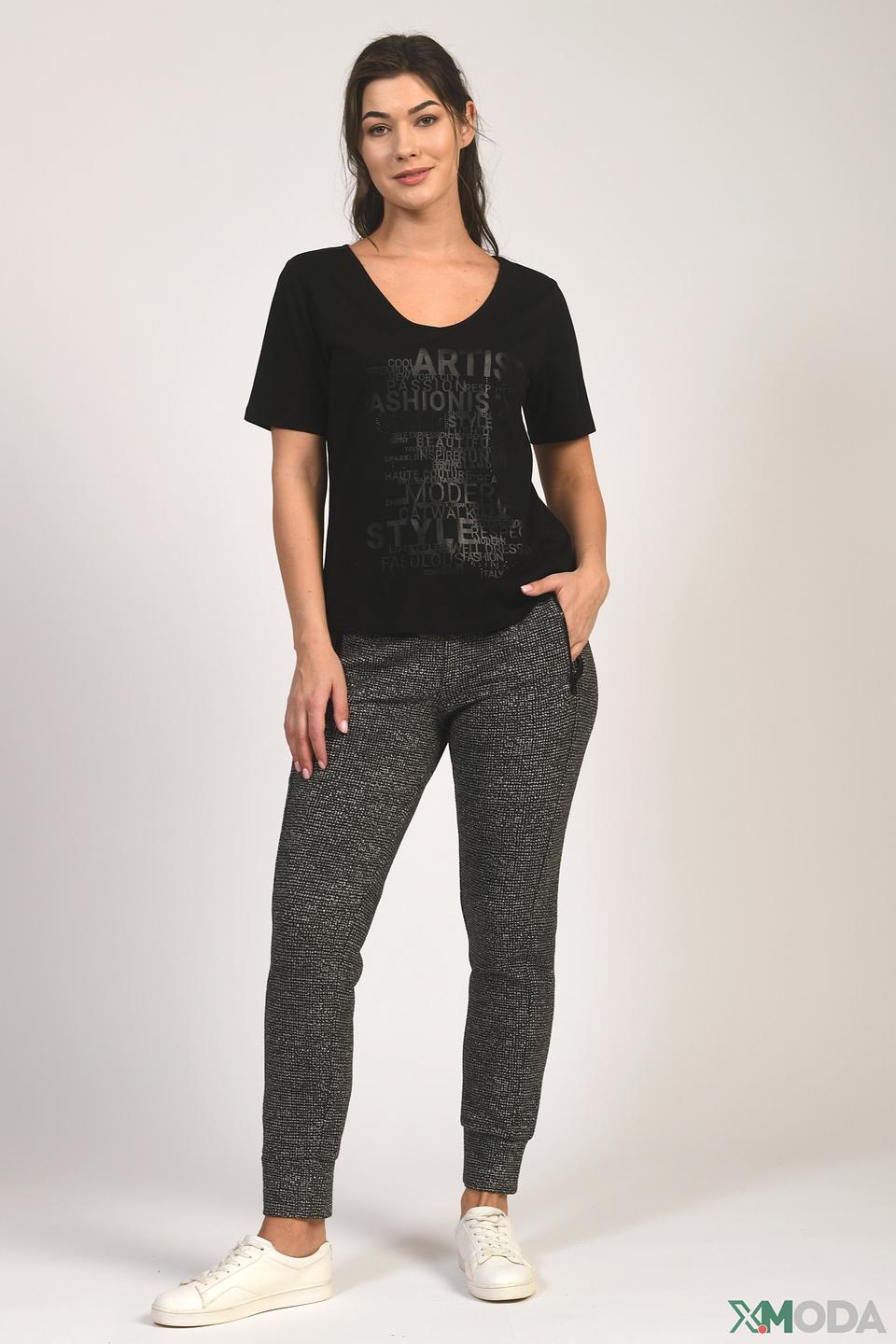 Футболка Monari с принтом чёрная