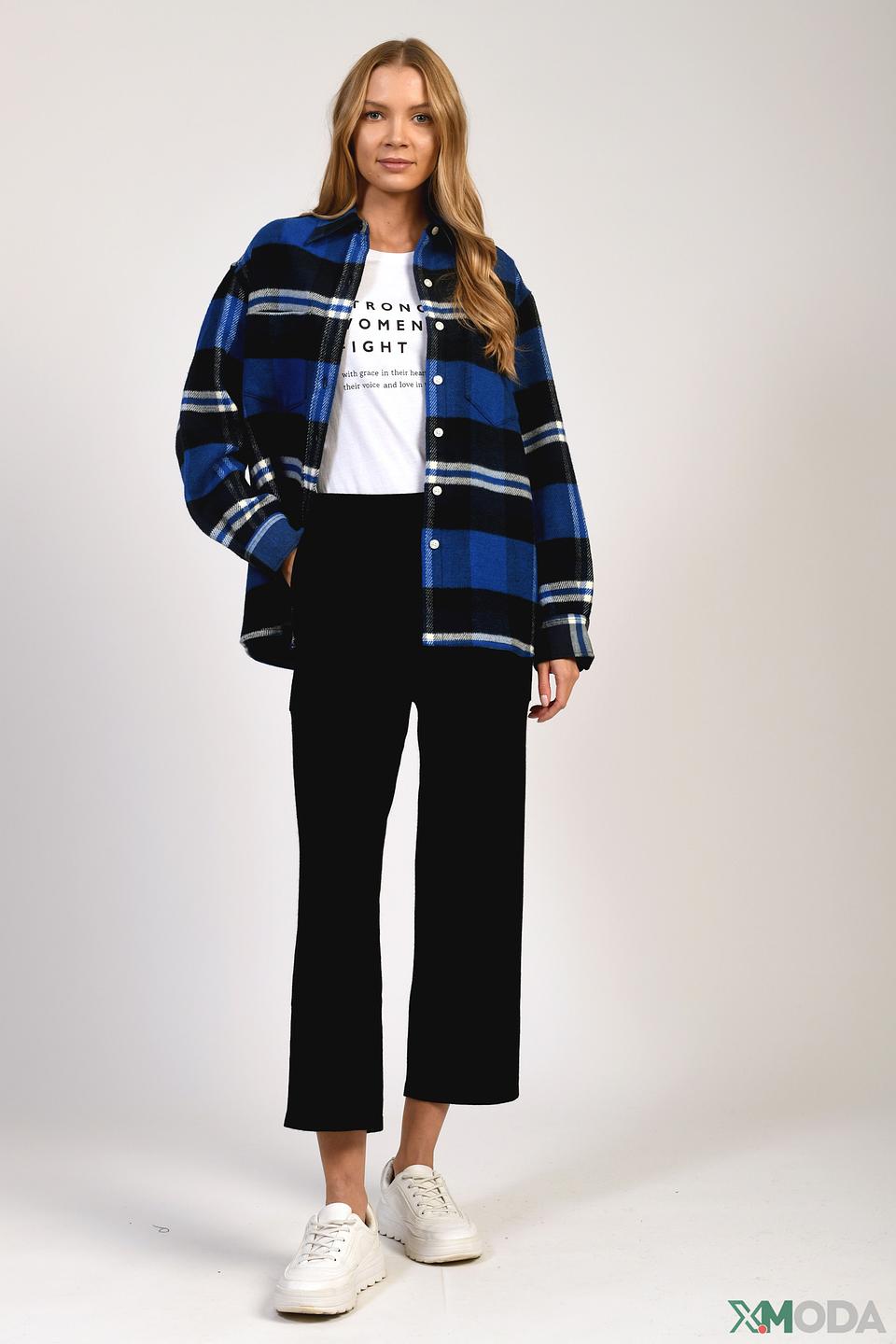 Рубашка Gant в клетку синяя