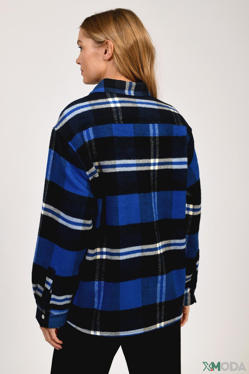 Рубашка Gant в клетку синяя