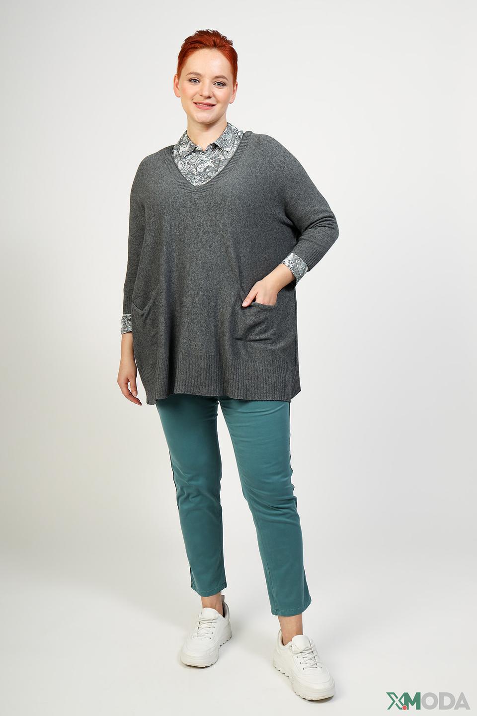 Пуловер Pezzo серый меланж