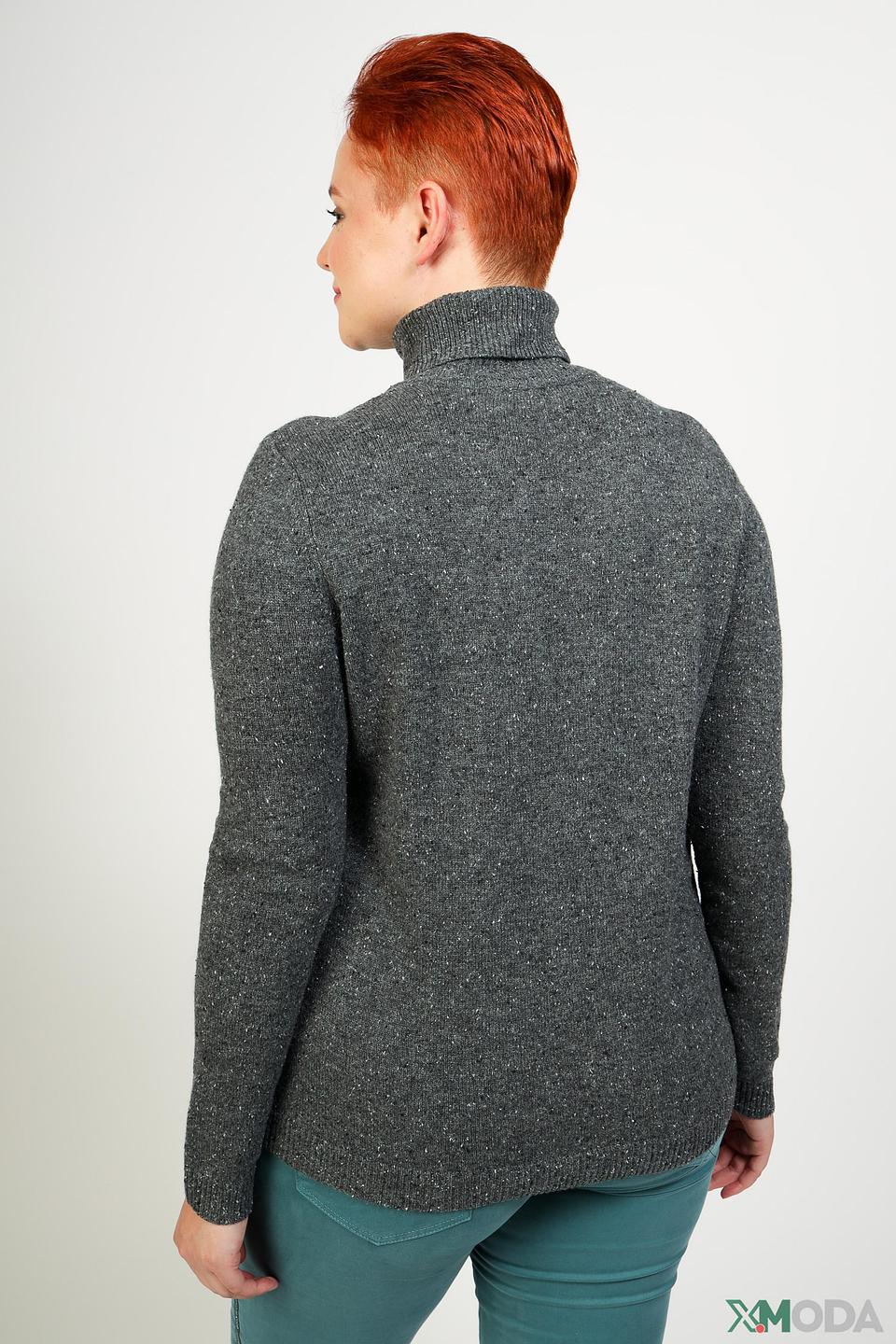 Водолазка Pezzo с пайетками серая