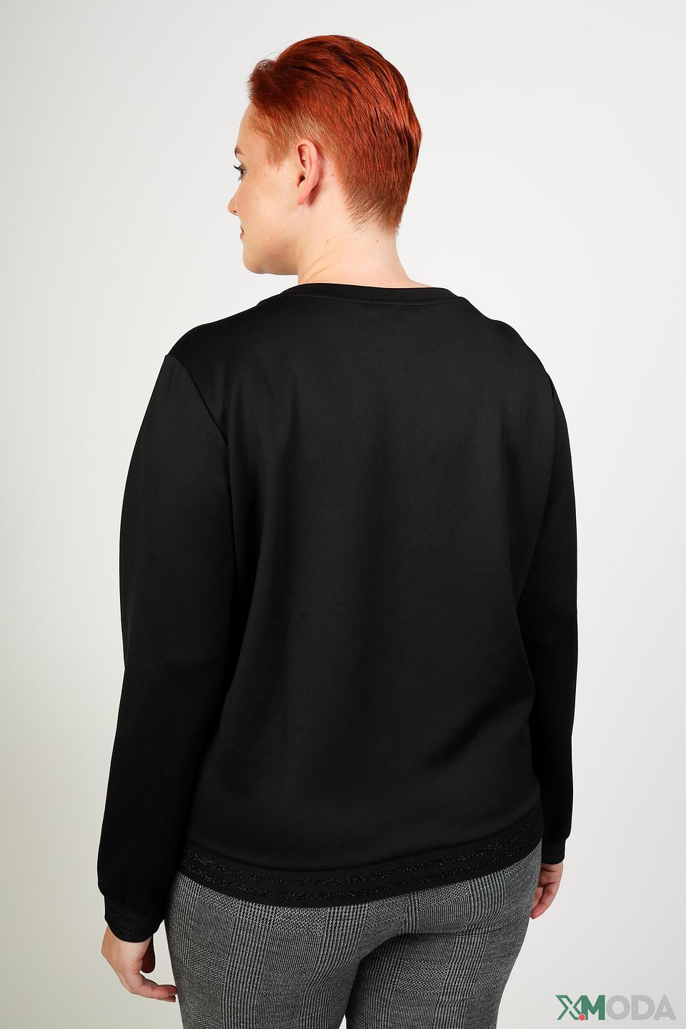 Пуловер Just Valeri с принтом чёрный