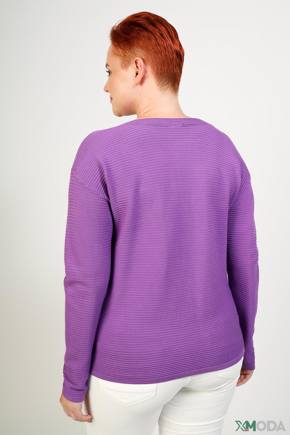 Пуловер Pezzo лиловый с текстурой