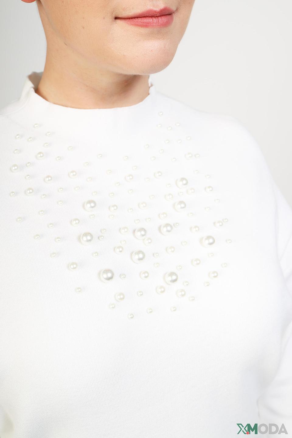 Пуловер Pezzo с жемчужным декором