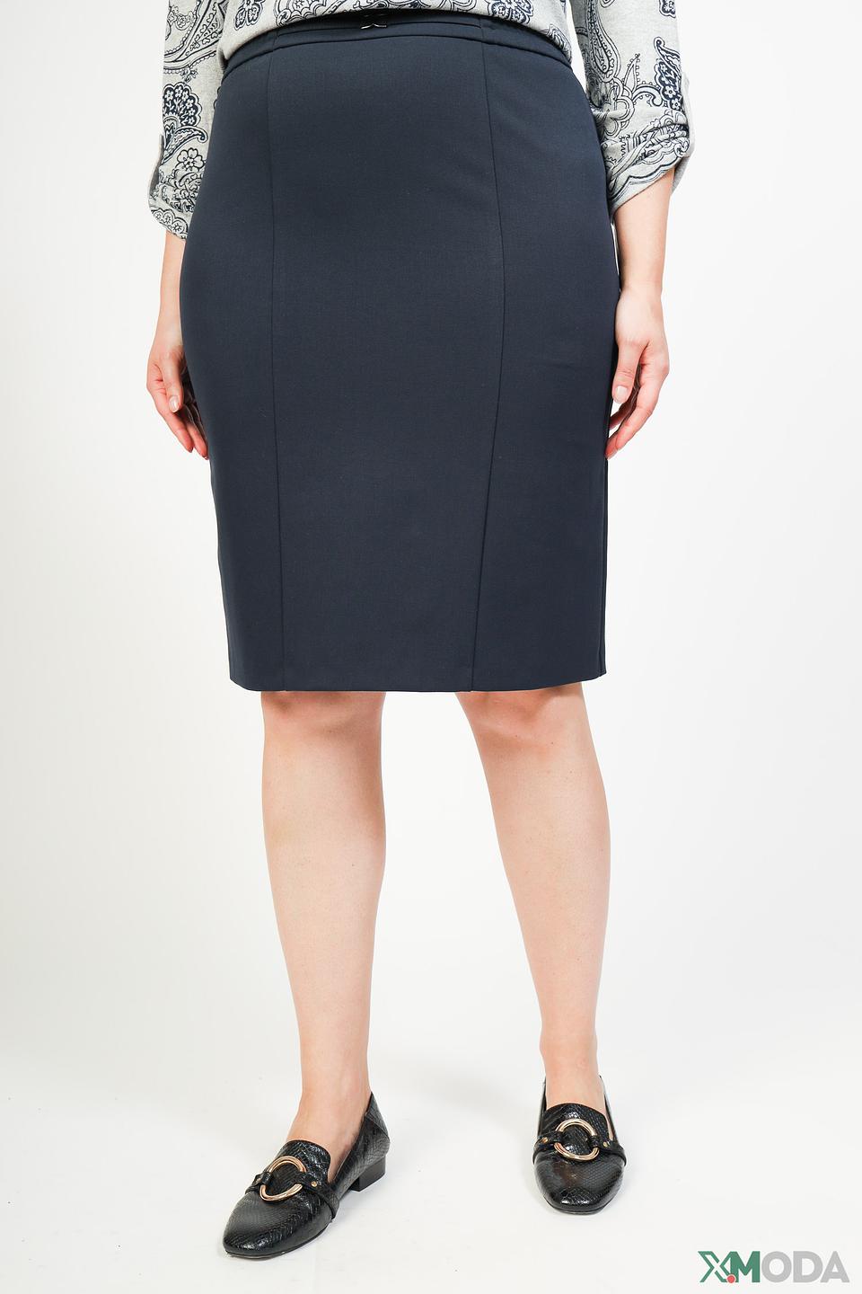 Юбка Frank Walder классическая темно-синяя