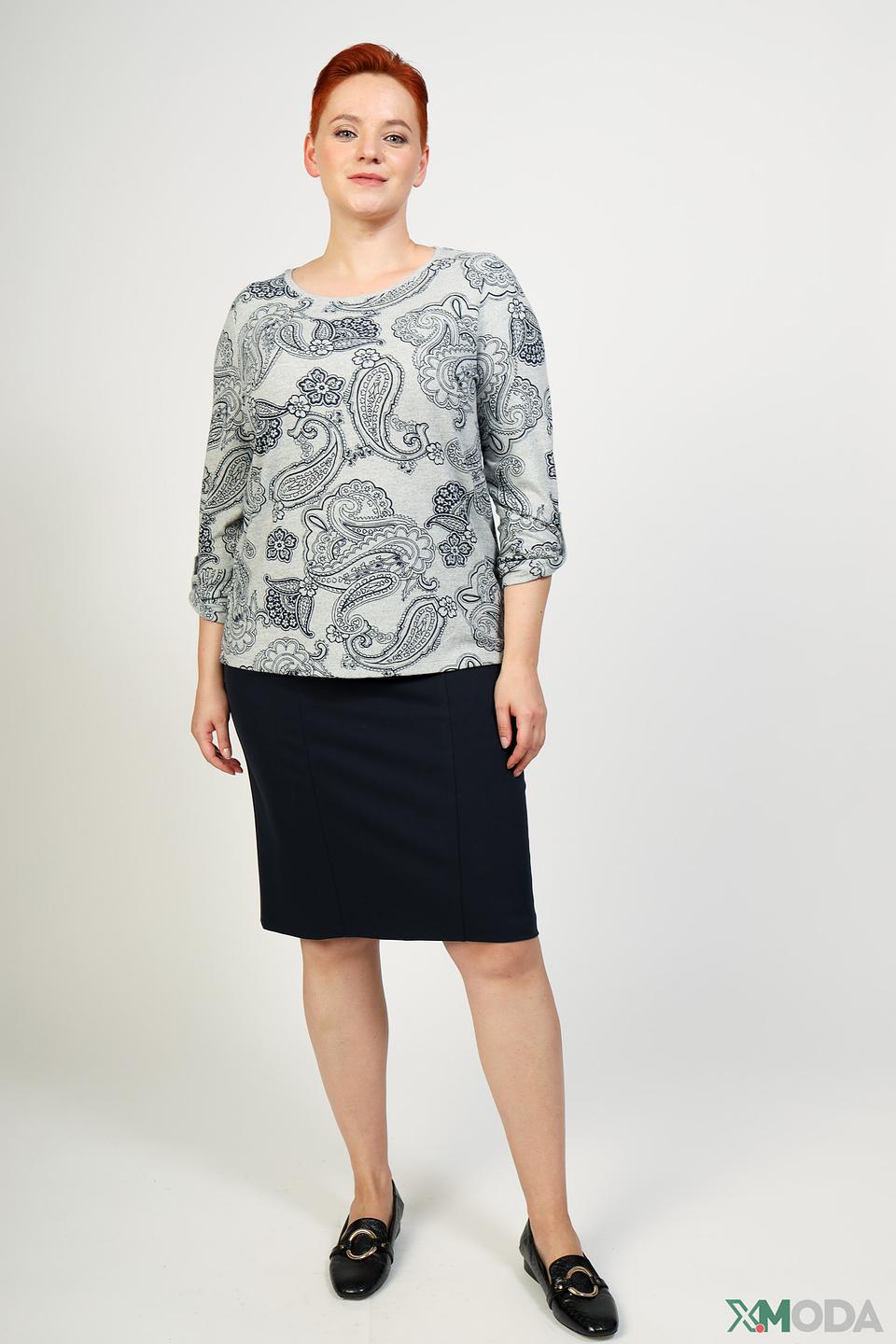 Юбка Frank Walder классическая темно-синяя