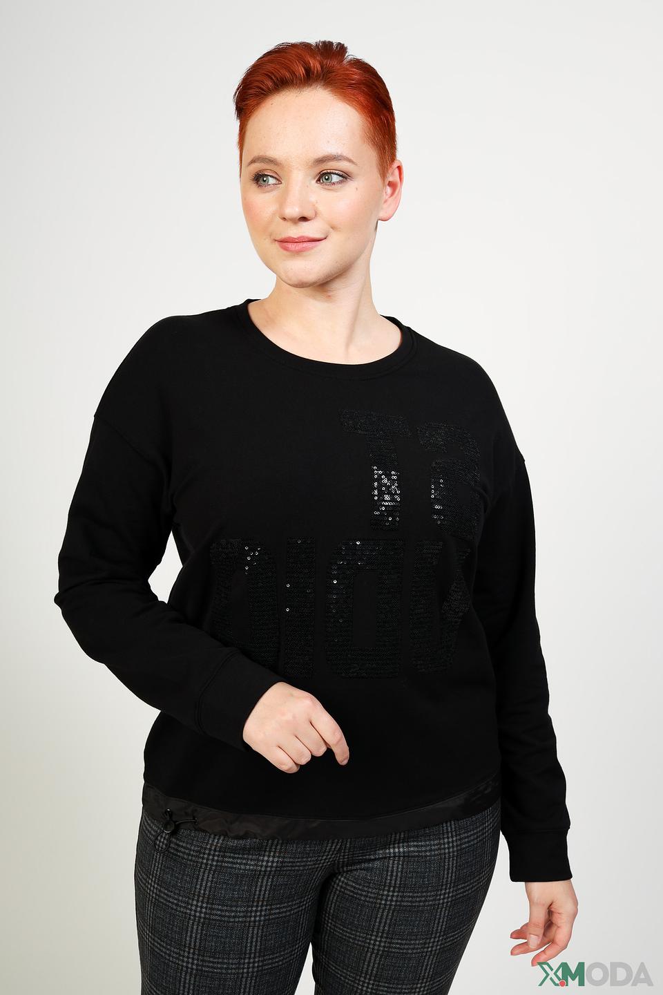 Пуловер Via Appia с логотипом чёрный