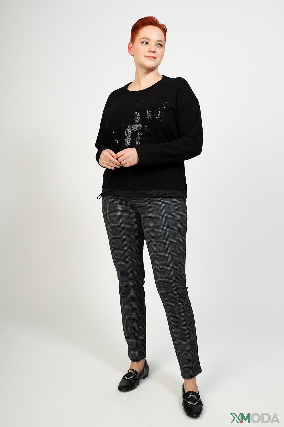 Пуловер Via Appia с логотипом чёрный