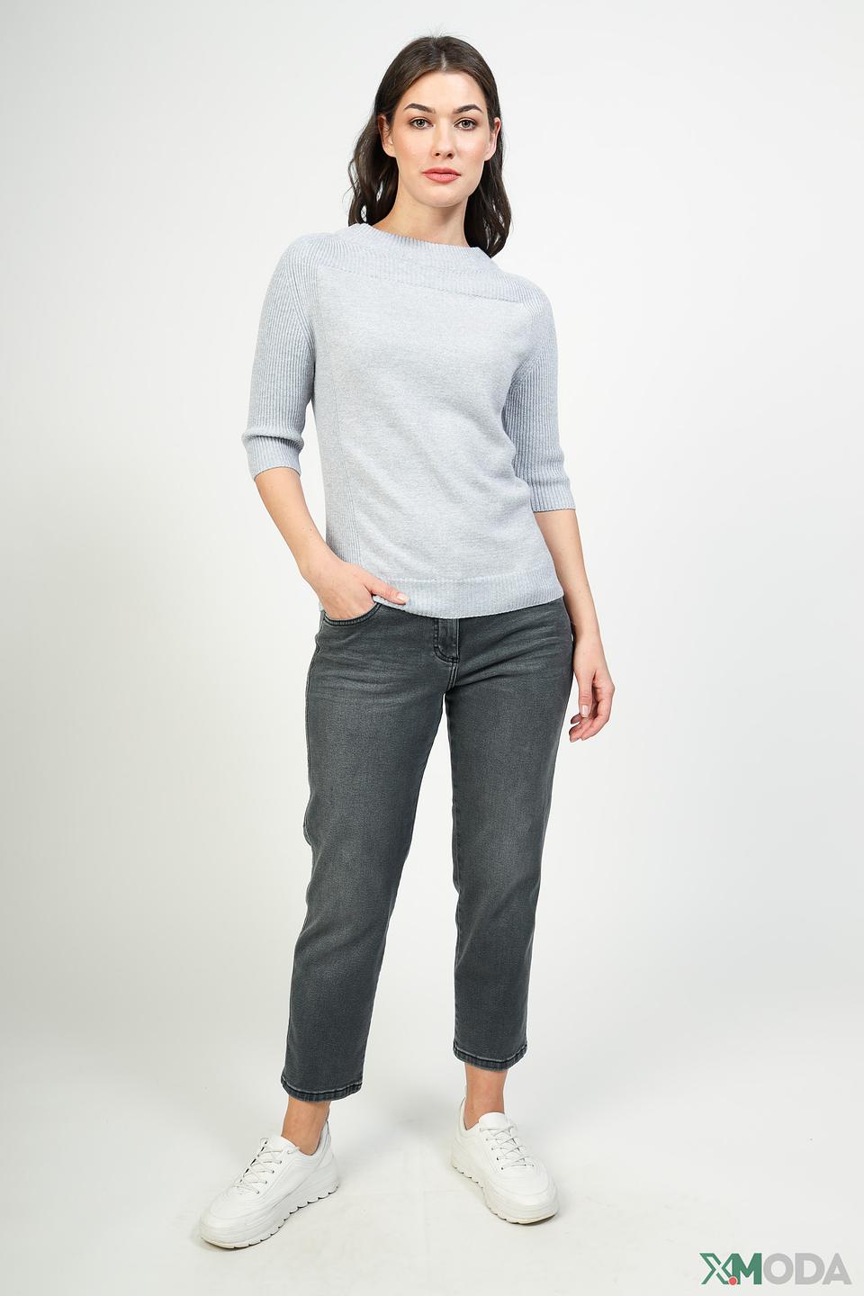 Пуловер Pezzo серый с 3/4 рукавом