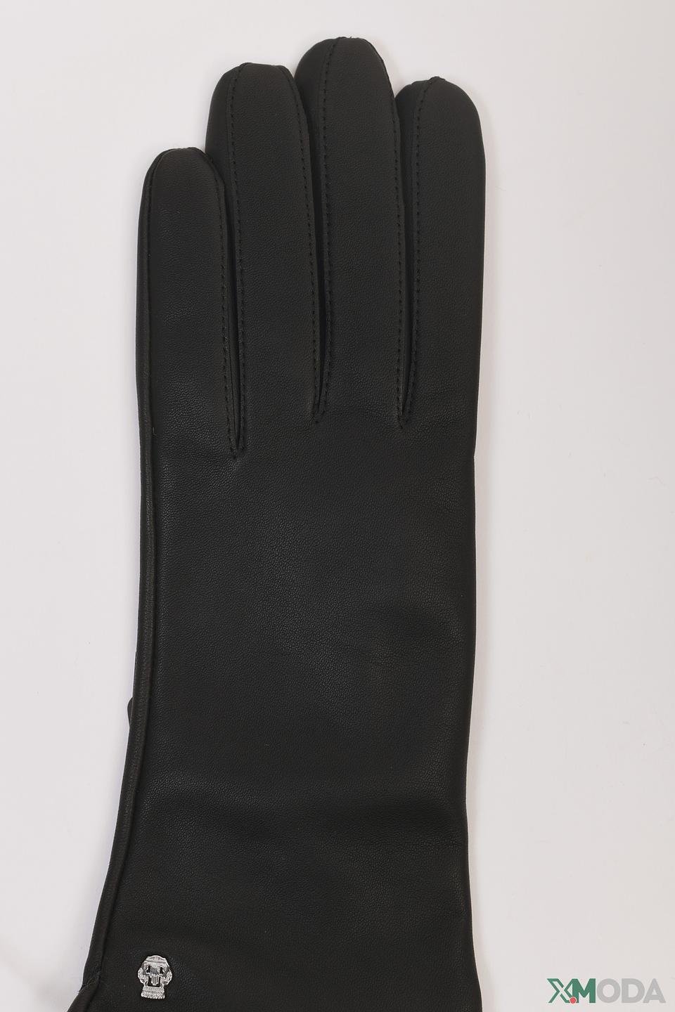 Перчатки Roeckl кожаные чёрные с логотипом