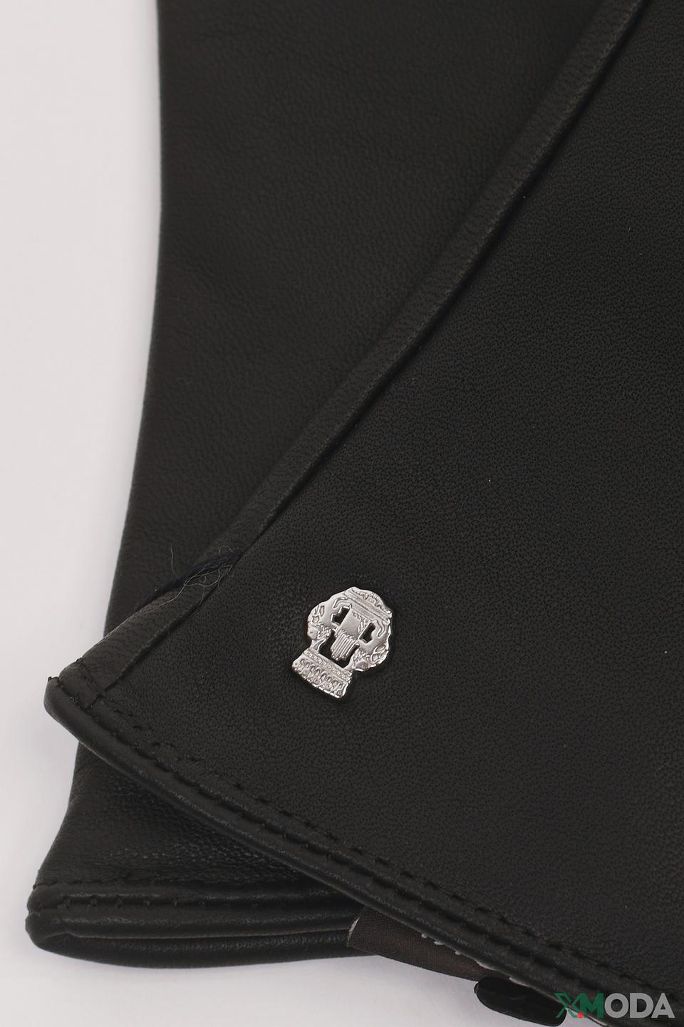 Перчатки Roeckl кожаные чёрные с логотипом