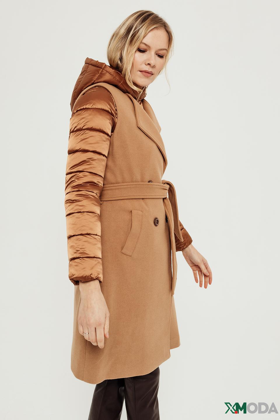 Пальто Gaudi Jeans комбинированное бежевое