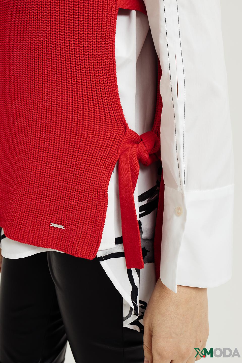 Жилет Taifun вязаный красный