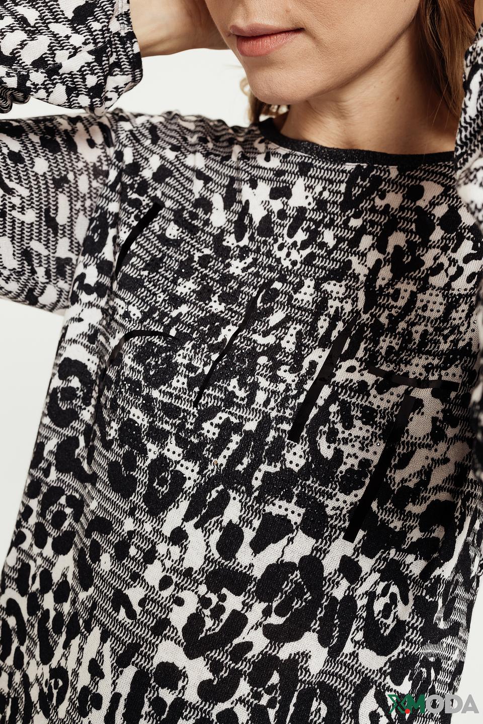 Блуза Lecomte с леопардовым принтом