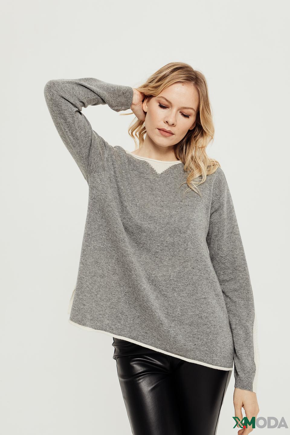 Джемпер Elena Miro серый с полосками