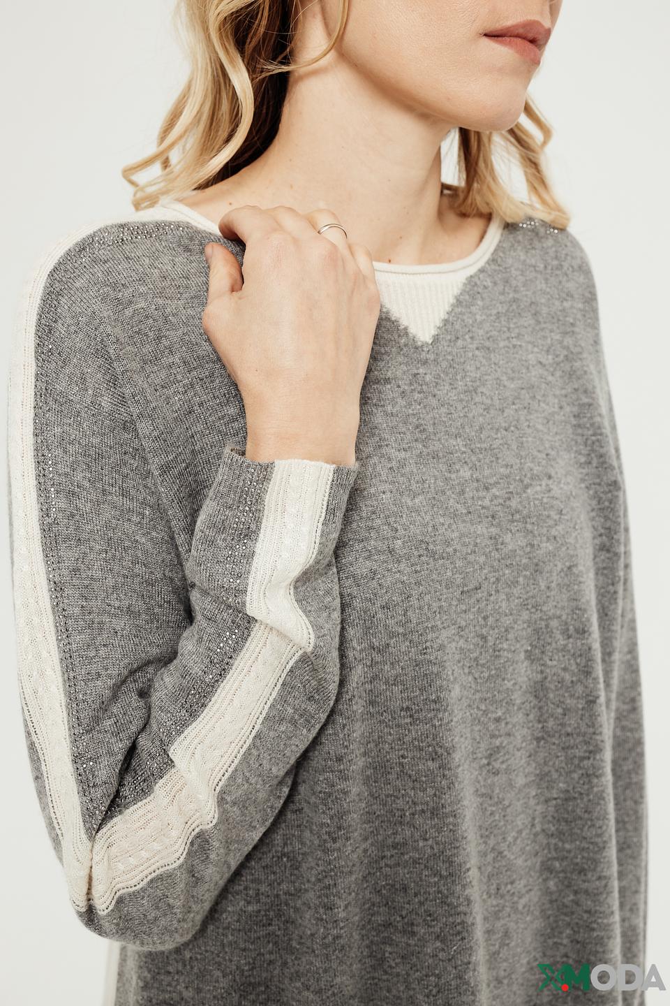 Джемпер Elena Miro серый с полосками