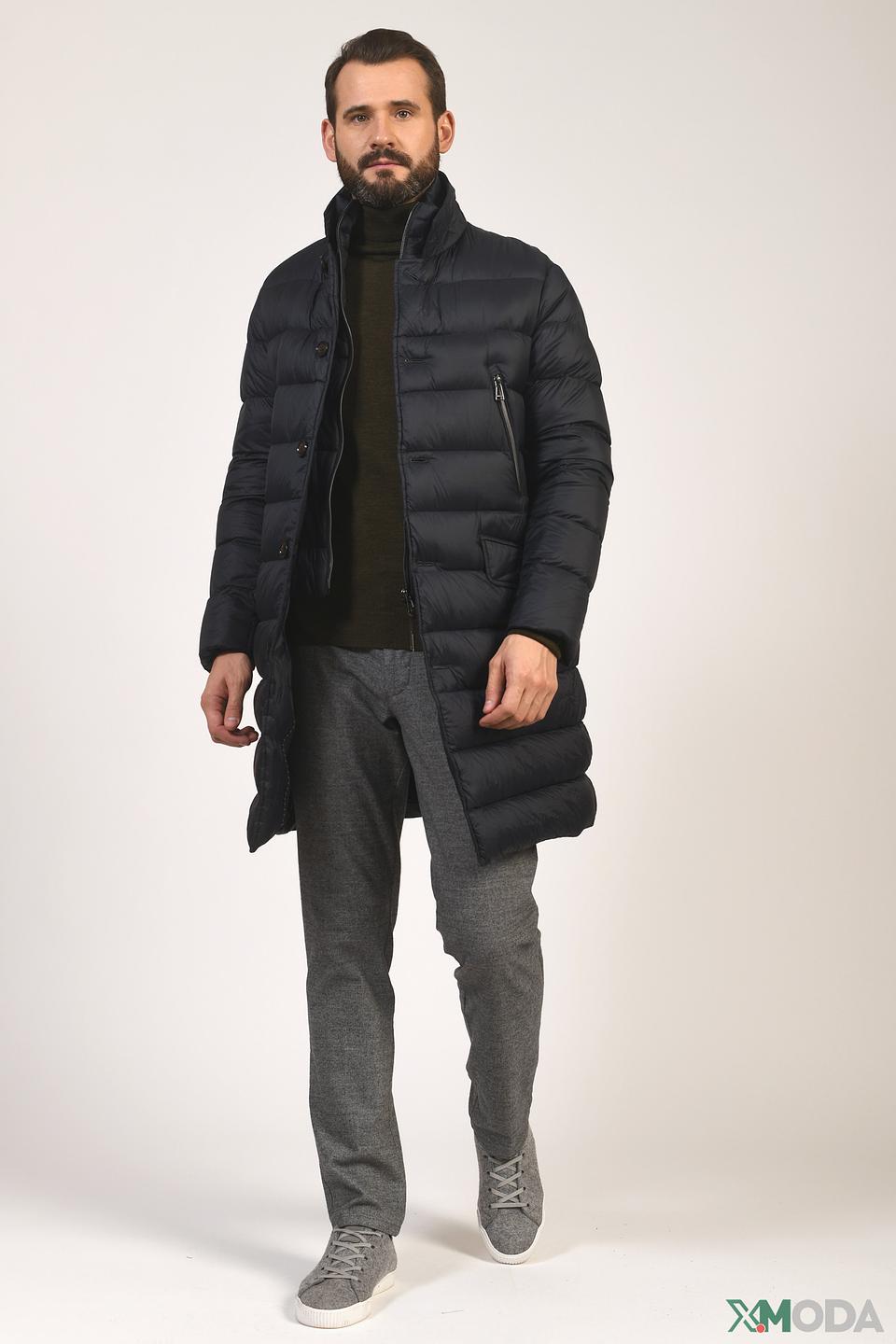 Пальто Windsor стеганое тёмно-синее