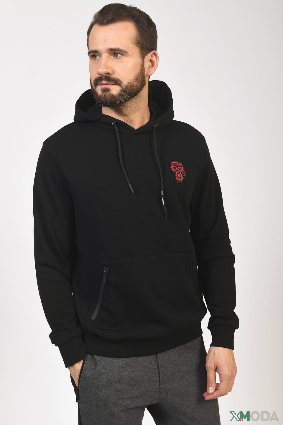 Толстовка Karl Lagerfeld чёрная с логотипом