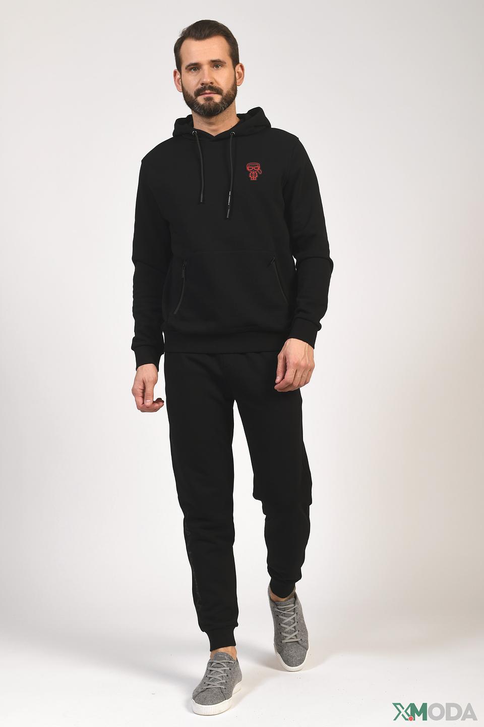 Толстовка Karl Lagerfeld чёрная с логотипом