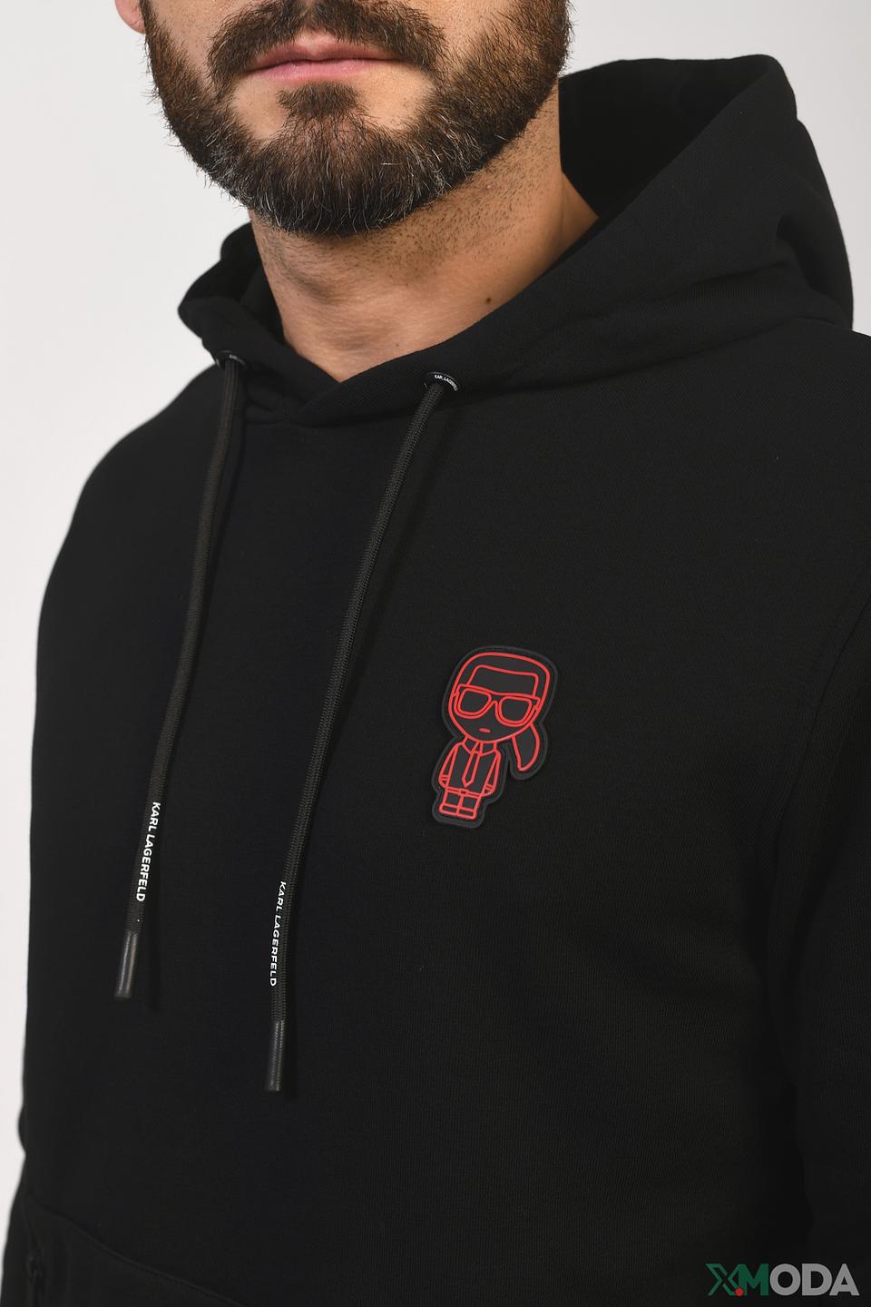 Толстовка Karl Lagerfeld чёрная с логотипом