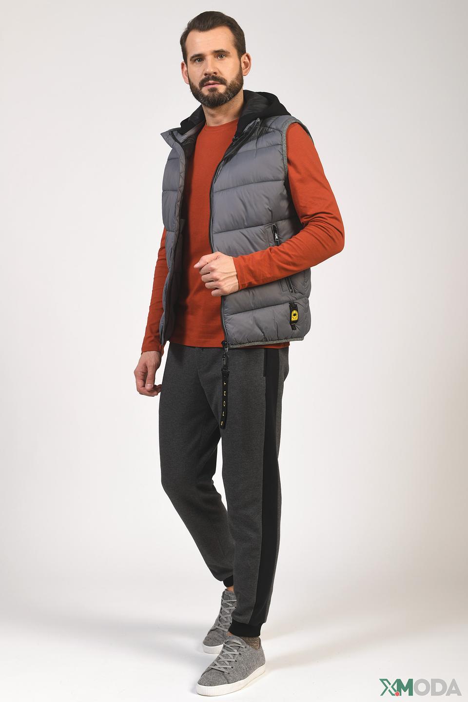 Жилет Granchio Серый с капюшоном