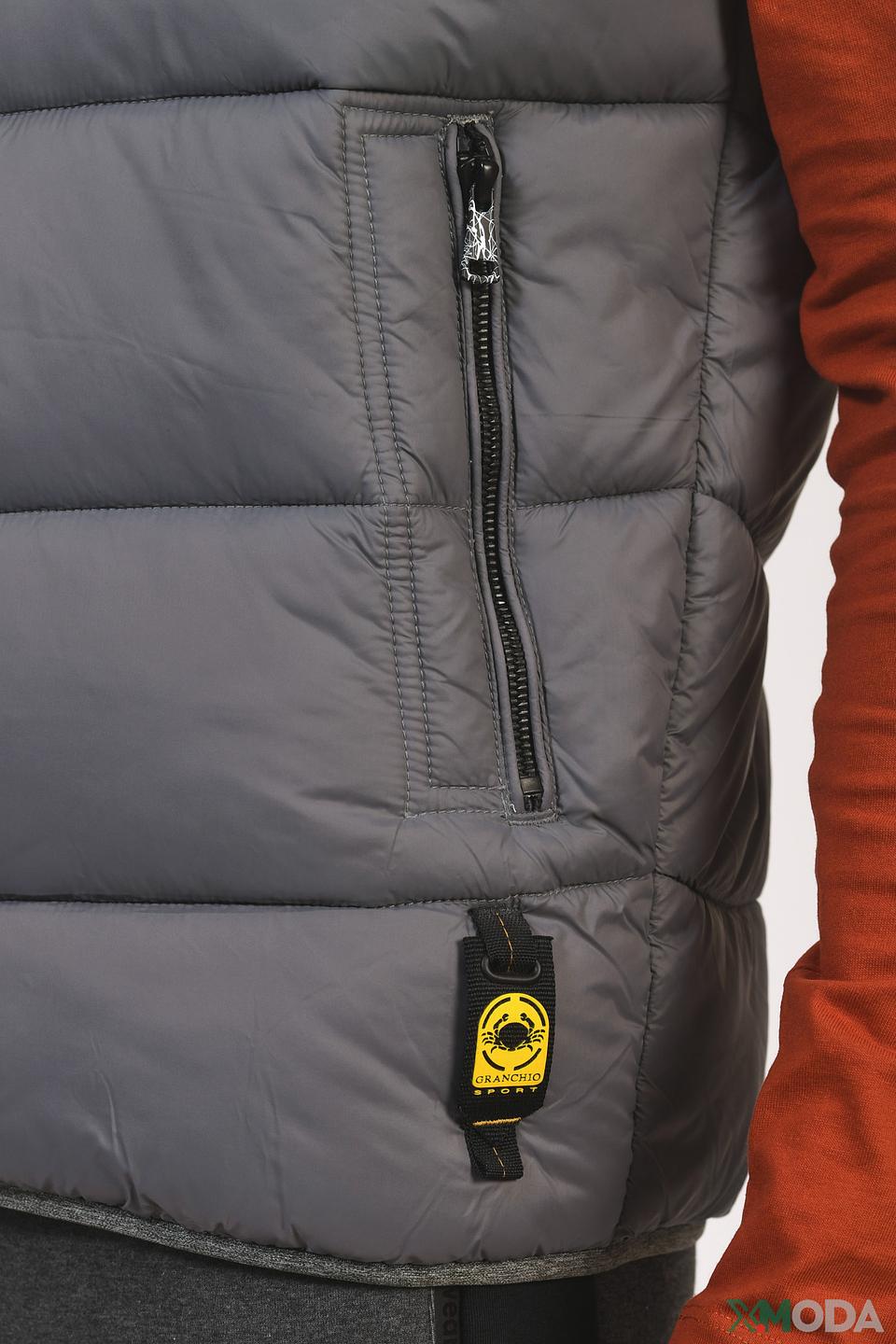 Жилет Granchio Серый с капюшоном