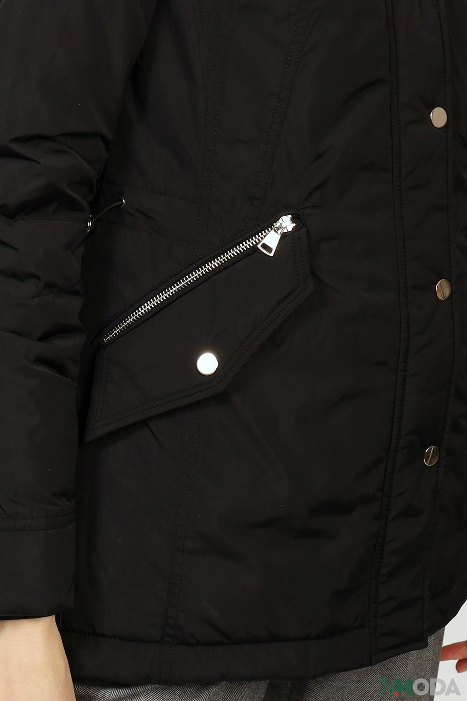 Куртка District чёрная с мехом