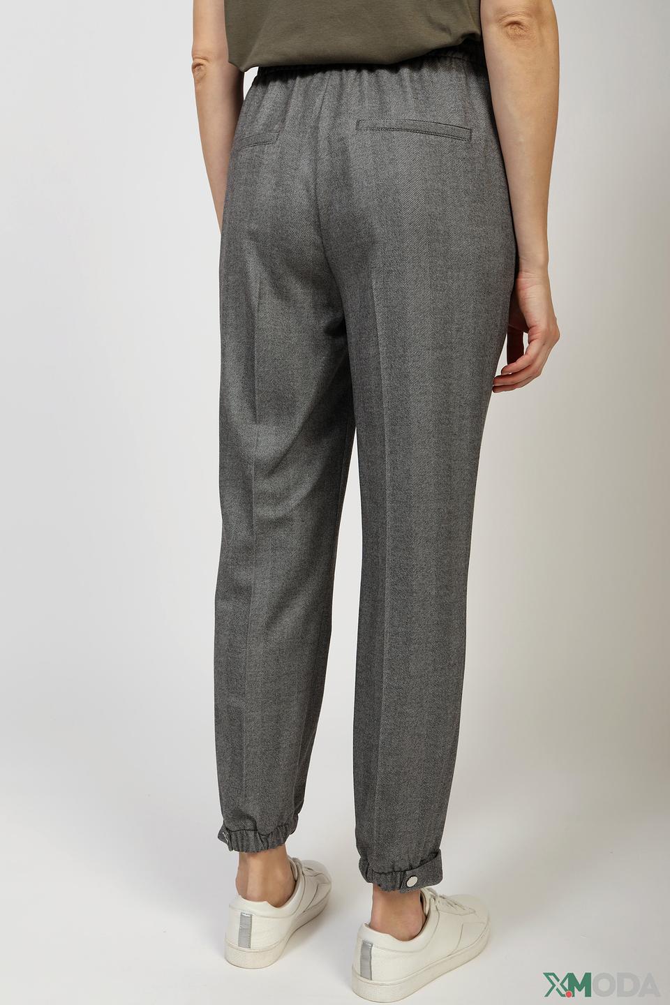 Брюки Oui серые в клетку