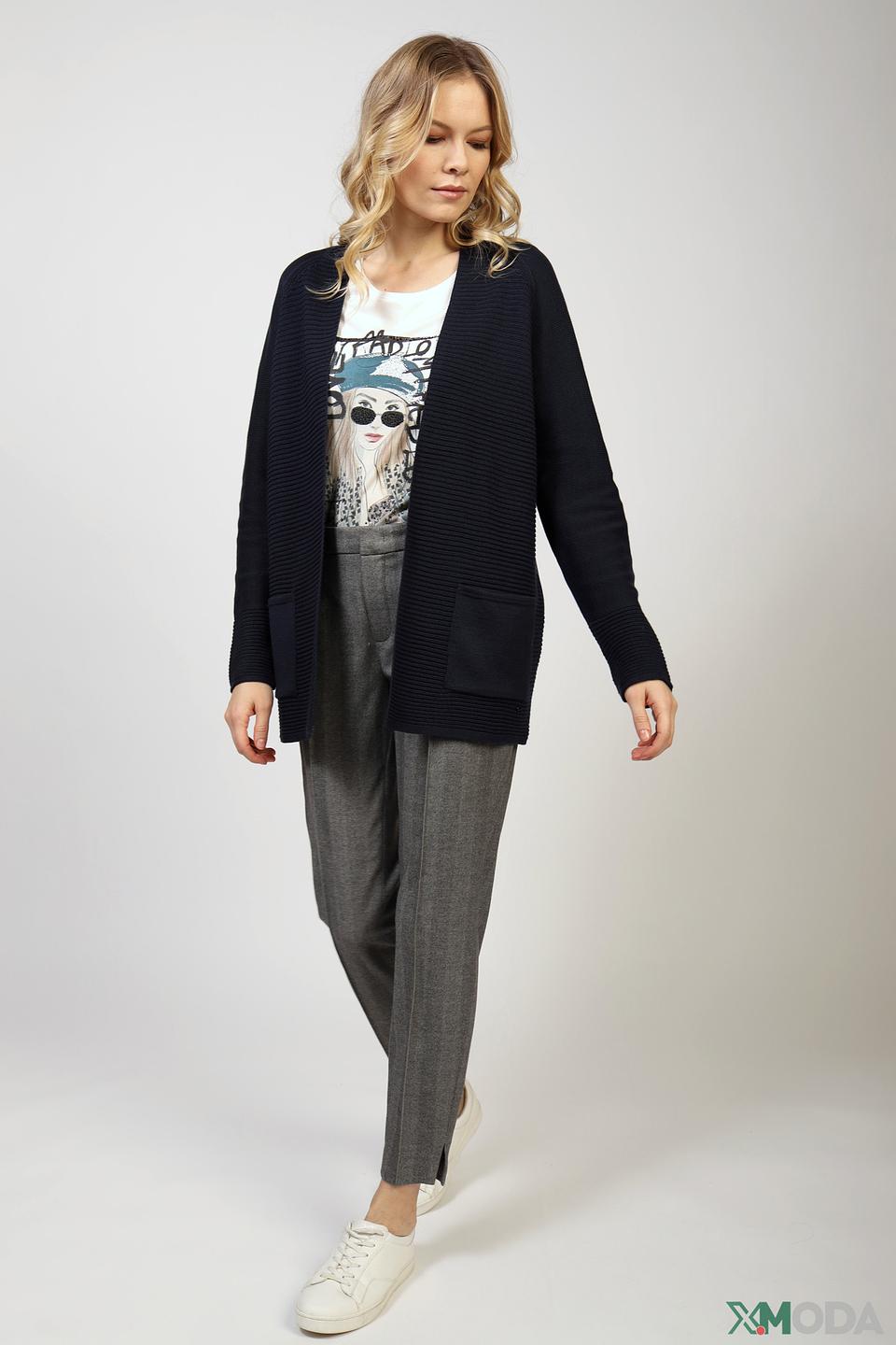 Жакет Olsen вязаный тёмно-синий