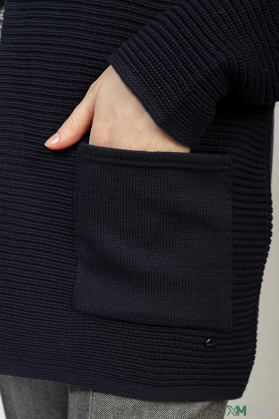 Жакет Olsen вязаный тёмно-синий
