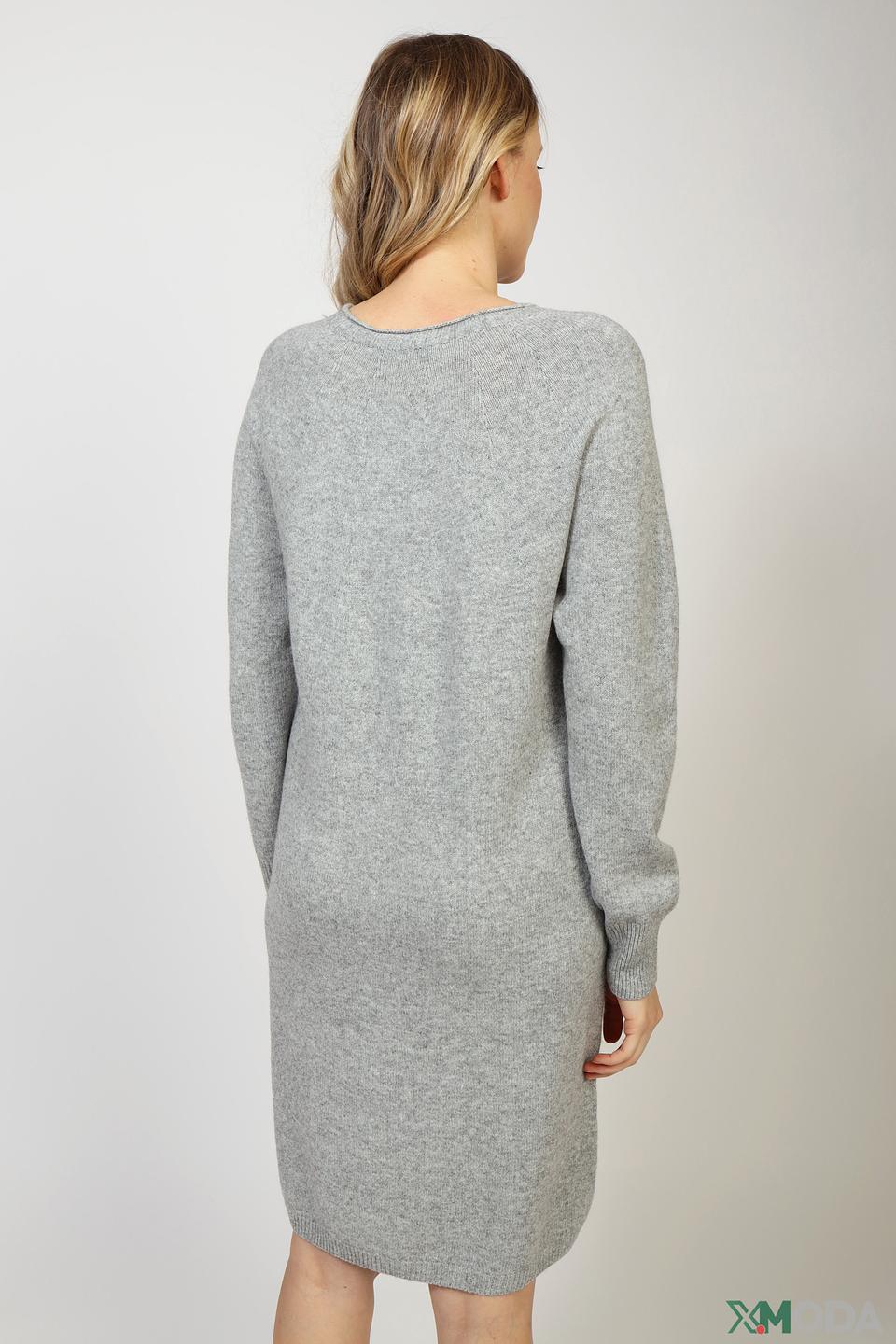 Платье Oui серое вязаное