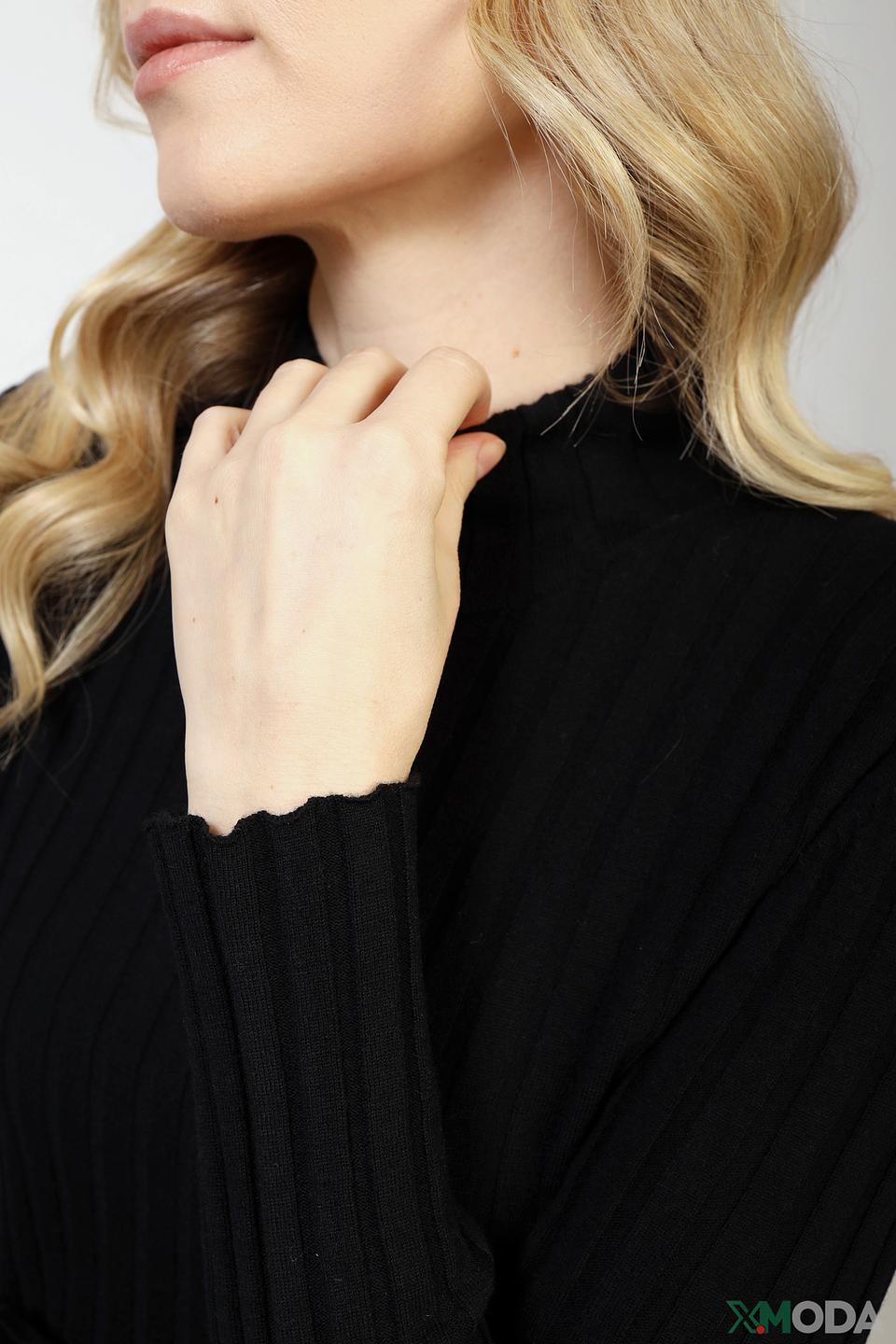 Пуловер Marc Cain чёрный с воротником