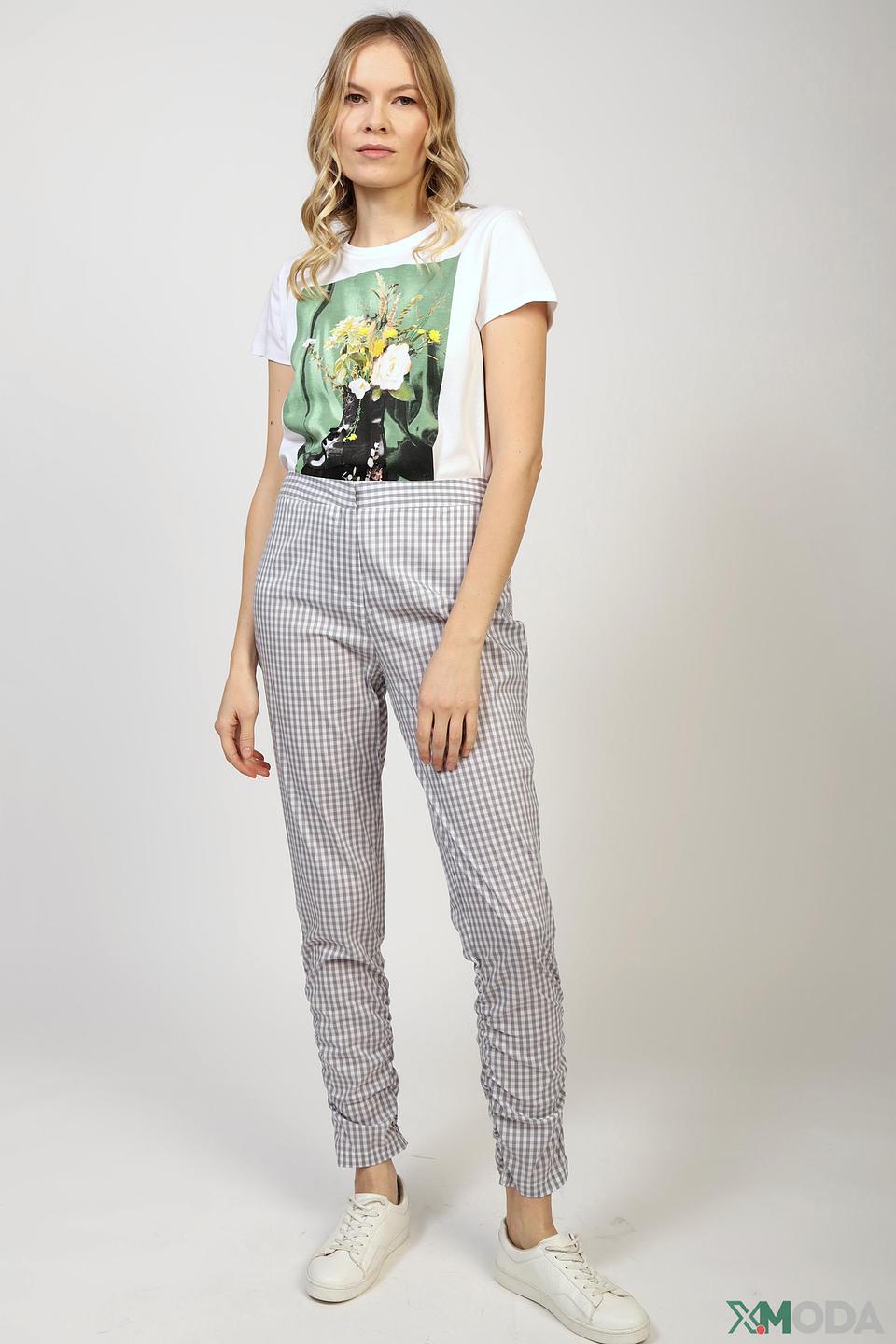 Брюки Pezzo в клетку серую