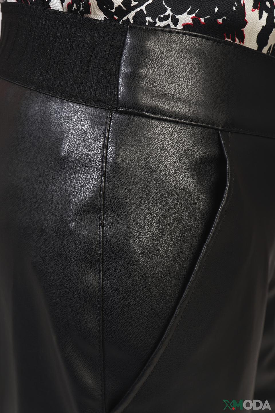 Капри Bianca из экокожи чёрные