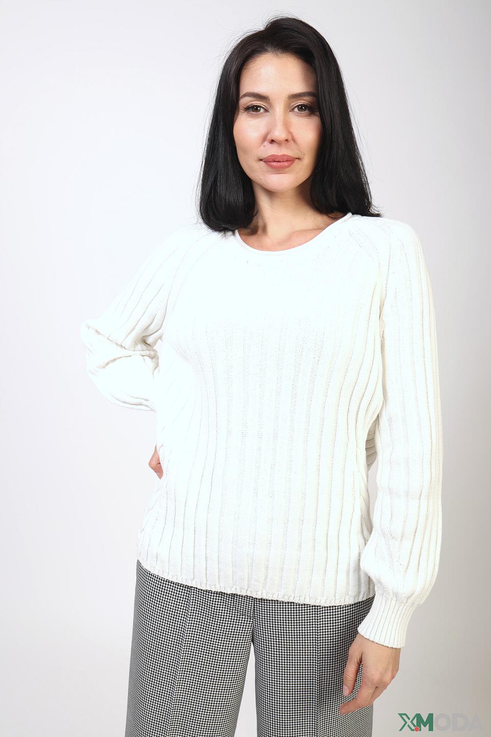 Пуловер Olsen женский белый с косами