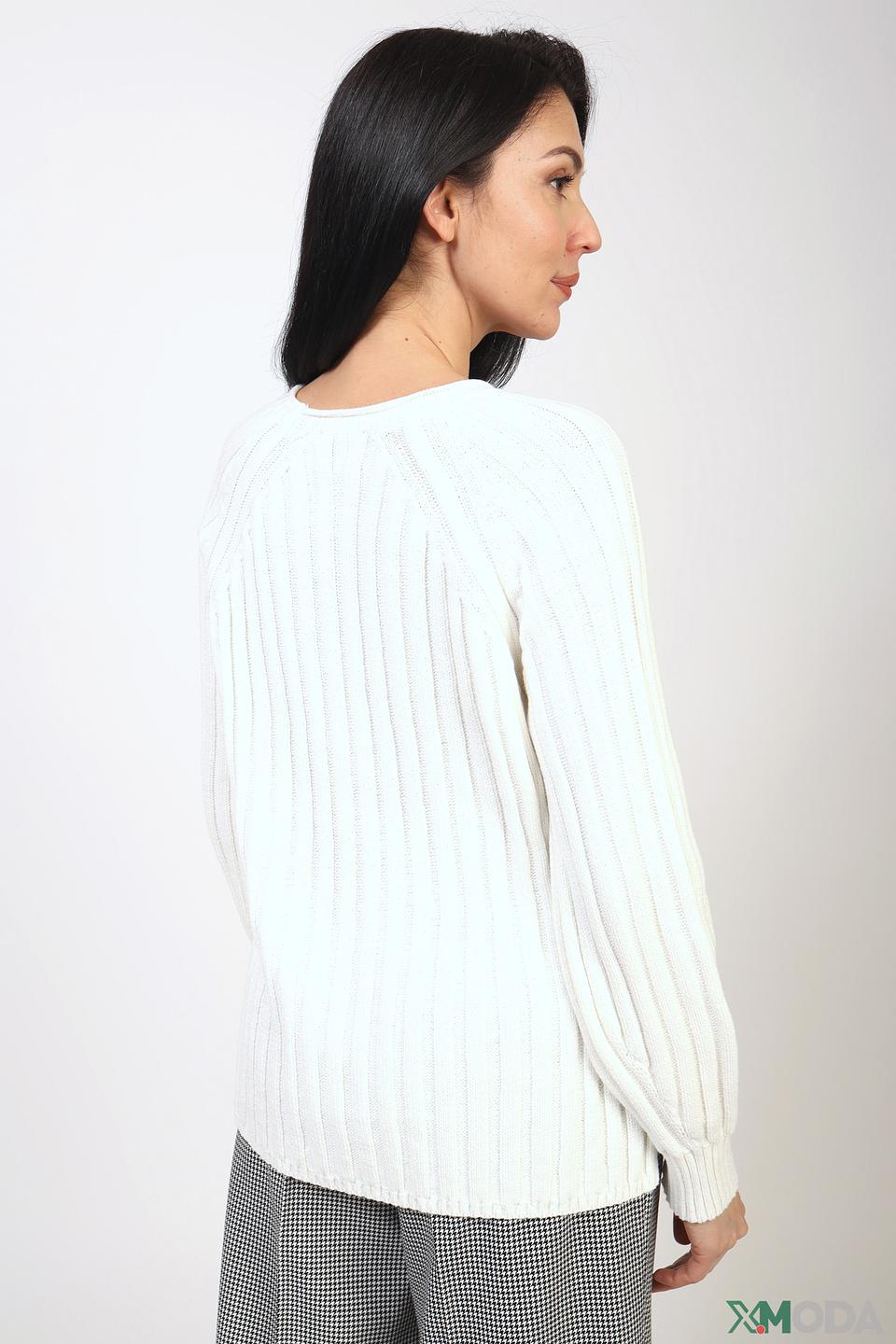 Пуловер Olsen женский белый с косами