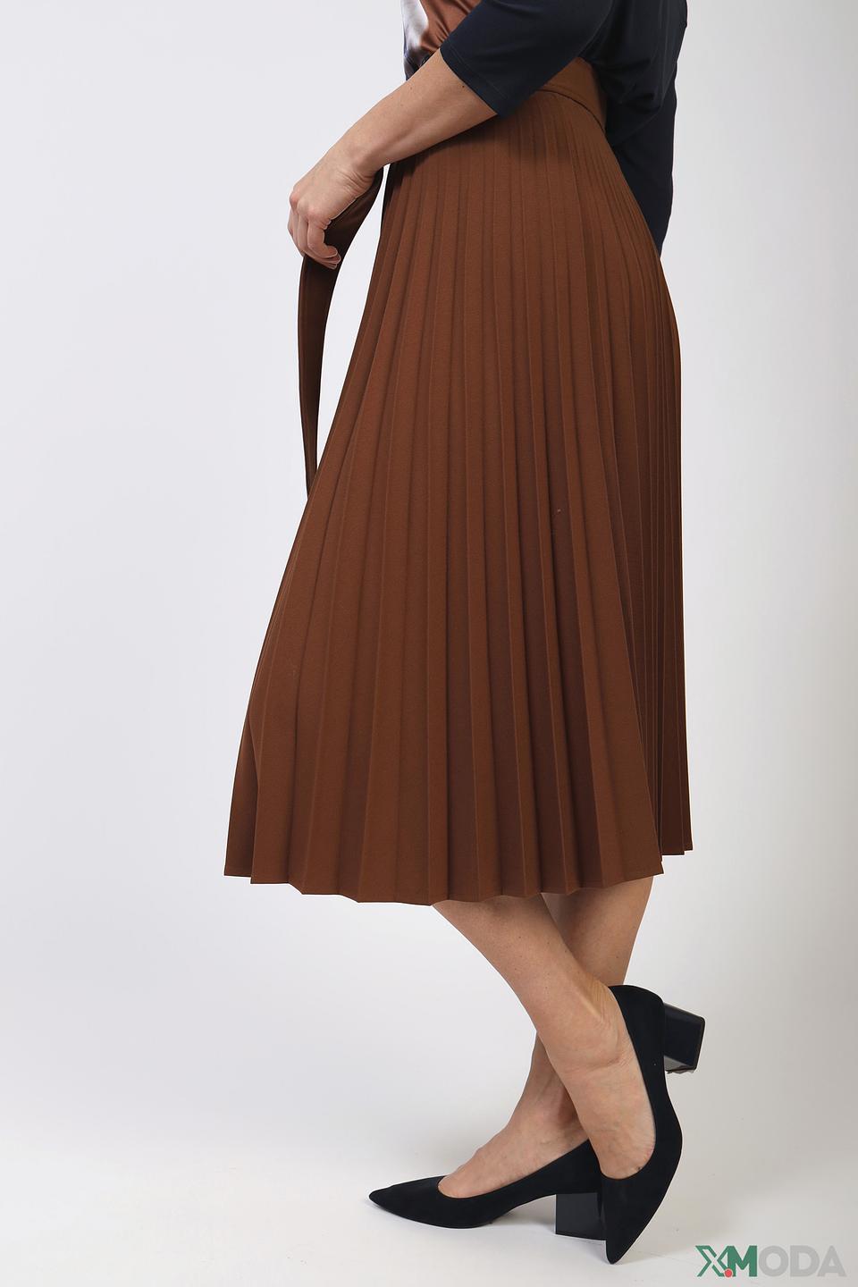 Юбка Kaos плиссированная коричневая