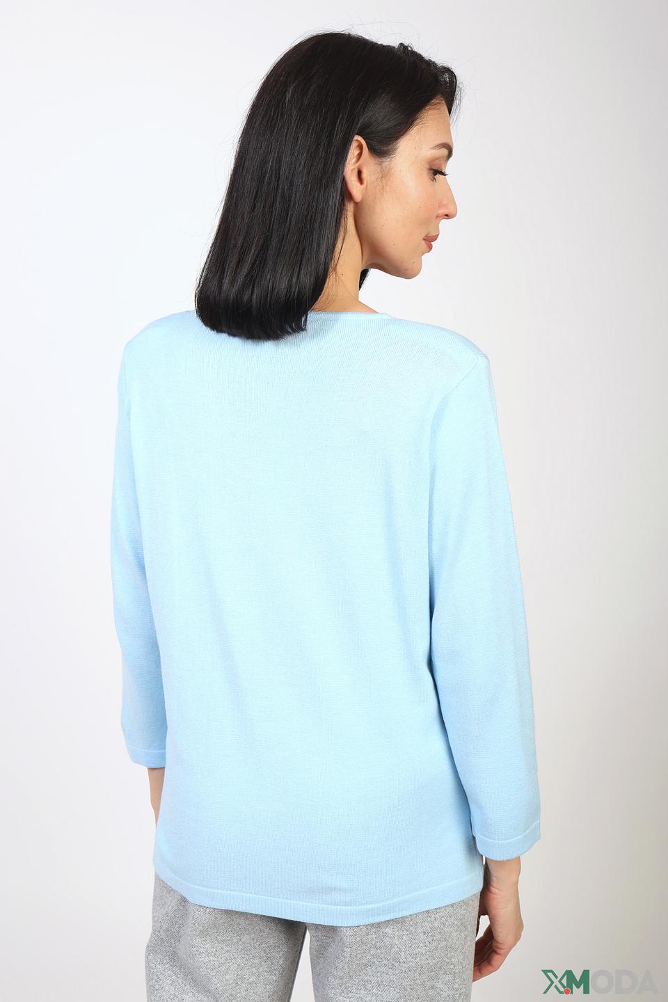 Пуловер Eugen Klein голубой с принтом